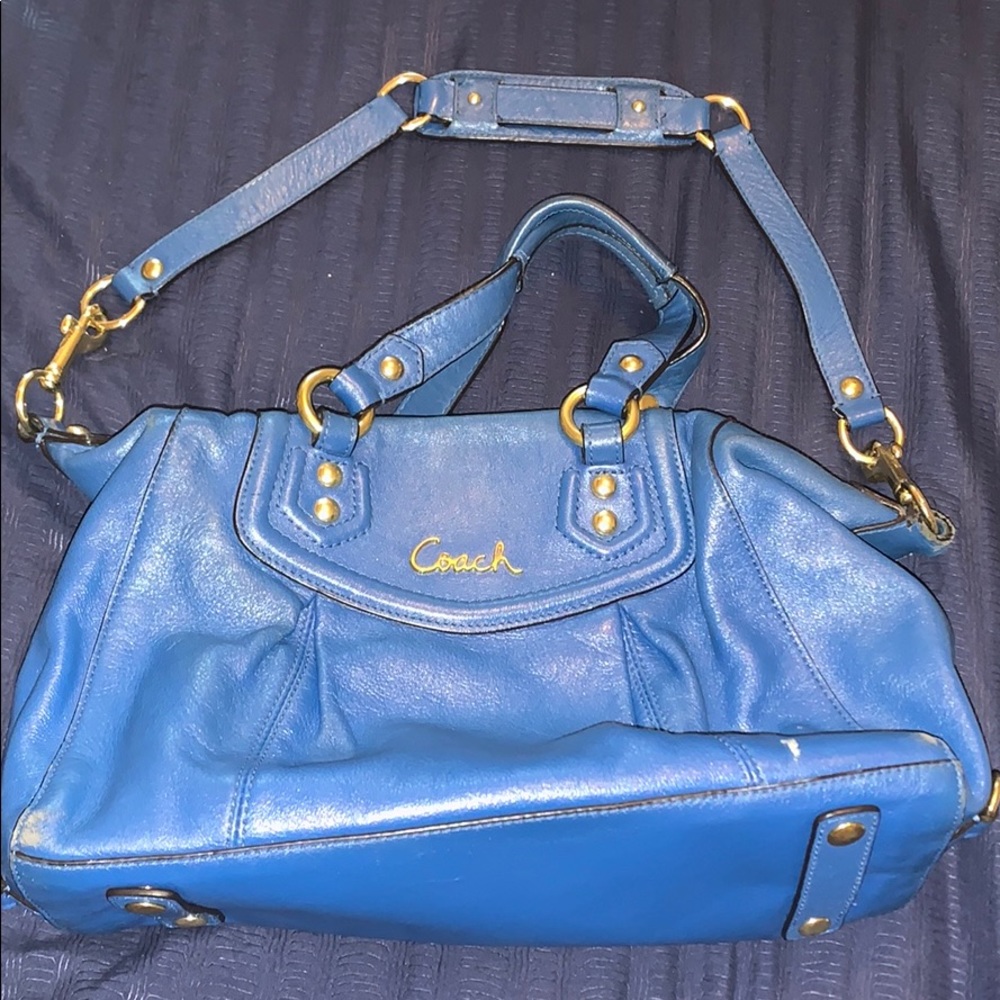 Coach blue/turquoise handbag